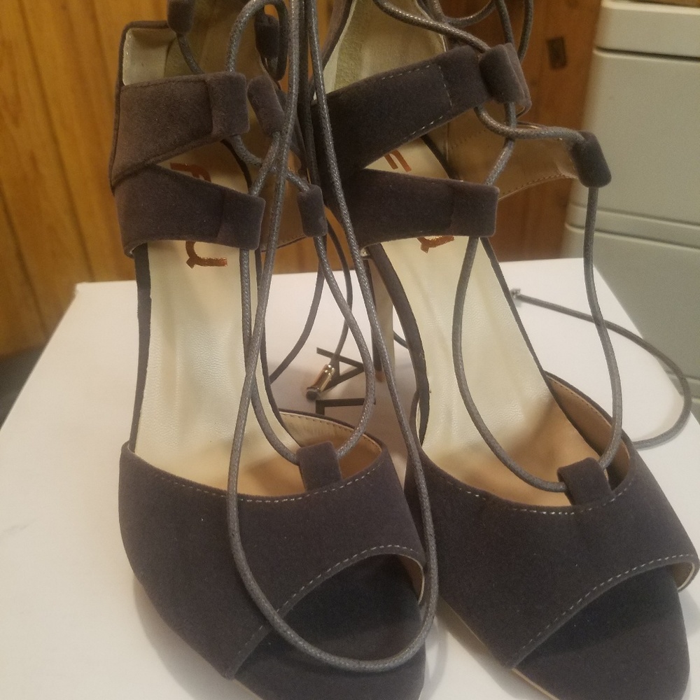 F5J Grey shade strappy heels